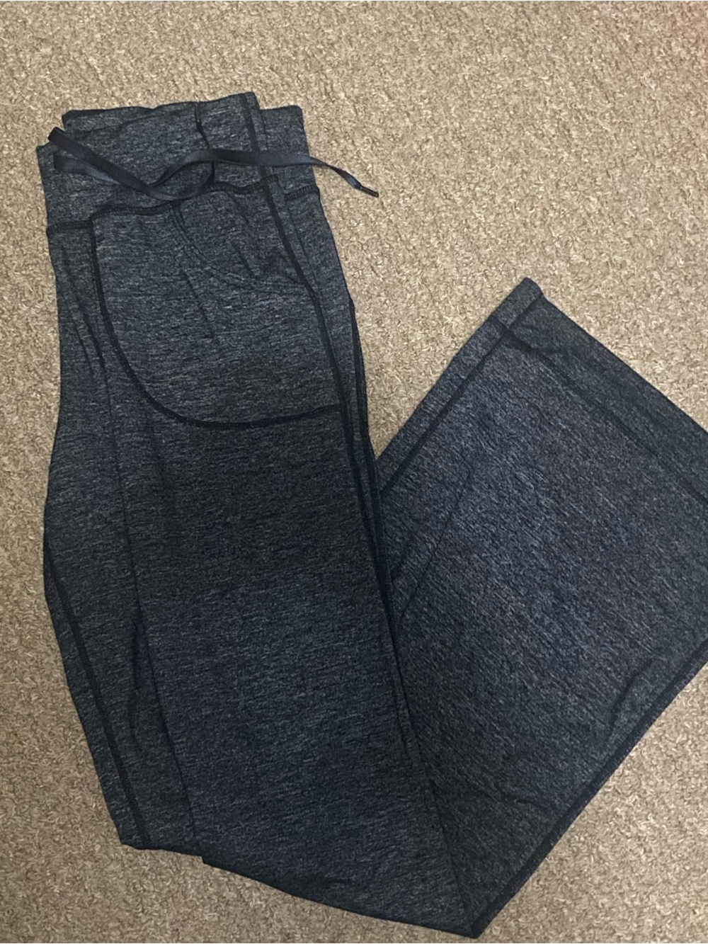 lululemon athletica Dark Heather Gray Wide-Leg Drawstring Track Pants